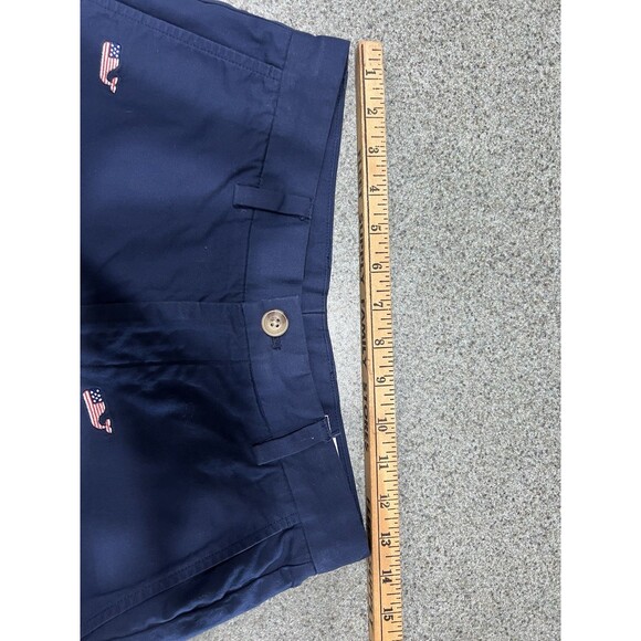 Vineyard Vines Men's Shorts 28 Navy Blue USA Flag Whale Logo Style Cotton - Picture 3 of 13